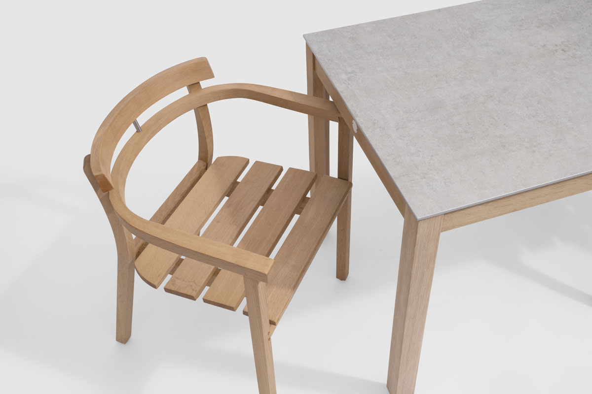 Levity 6 Seat Large Outdoor Dining Table & Chair Set with Sirocco